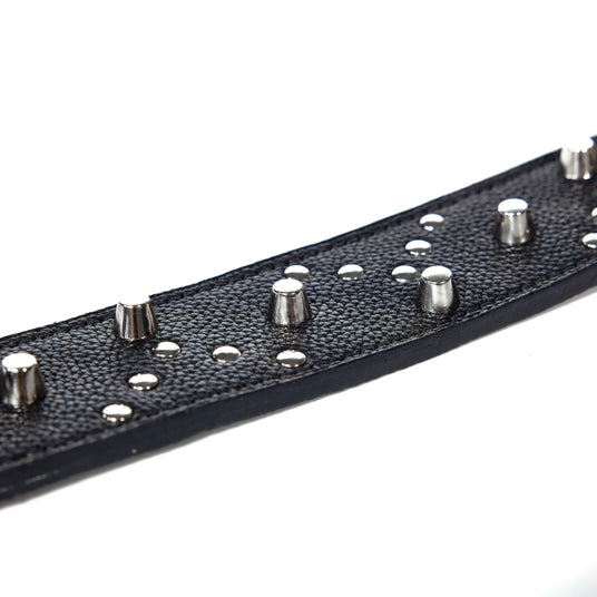 Black Studded Dog Collar - Barknod